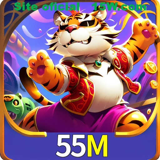 Imagem promocional da 55M mostrando a plataforma e suas vantagens